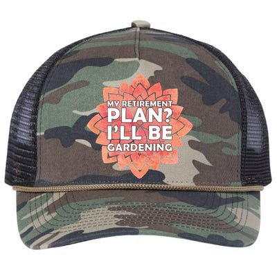 My Retirement Plan I'll Be Gardening Retro Rope Trucker Hat Cap