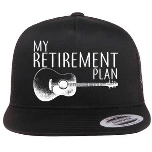 My Retirement Plan Playing  Guitar Flat Bill Trucker Hat