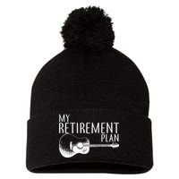 My Retirement Plan Playing  Guitar Pom Pom 12in Knit Beanie