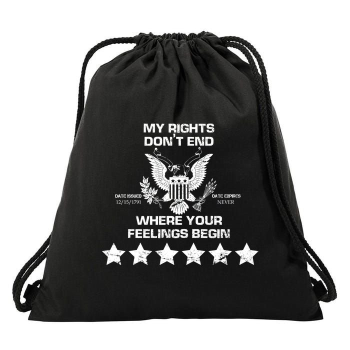 My Right Don't end Drawstring Bag