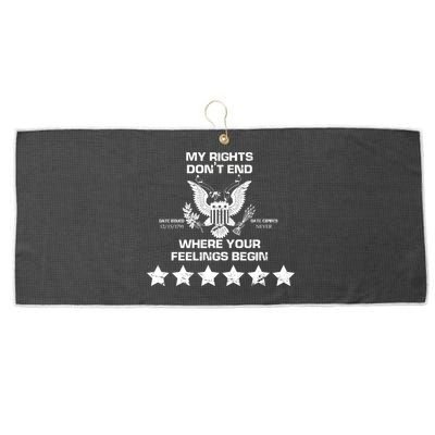 My Right Don't end Large Microfiber Waffle Golf Towel