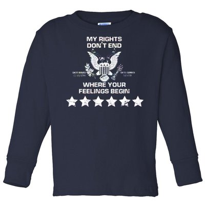 My Right Don't end Toddler Long Sleeve Shirt