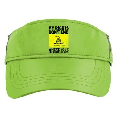 My Rights Don't End Where Your Feelings Begin Adult Drive Performance Visor