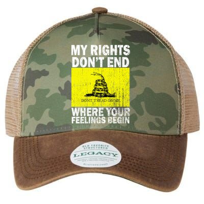 My Rights Don't End Where Your Feelings Begin Legacy Tie Dye Trucker Hat