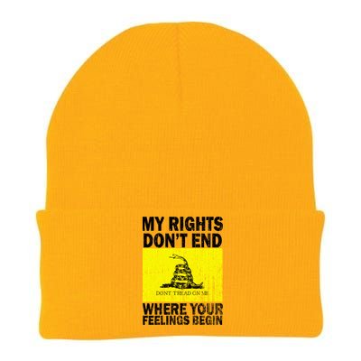 My Rights Don't End Where Your Feelings Begin Knit Cap Winter Beanie