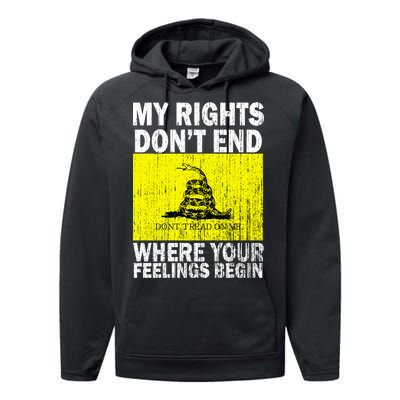 My Rights Don't End Where Your Feelings Begin Performance Fleece Hoodie