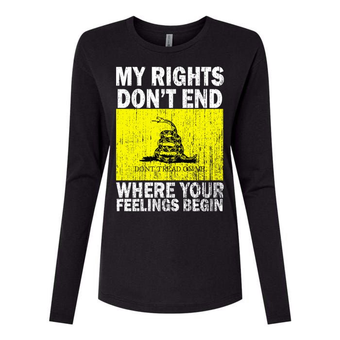 My Rights Don't End Where Your Feelings Begin Womens Cotton Relaxed Long Sleeve T-Shirt