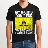 My Rights Don't End Where Your Feelings Begin V-Neck T-Shirt