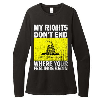 My Rights Don't End Where Your Feelings Begin Womens CVC Long Sleeve Shirt