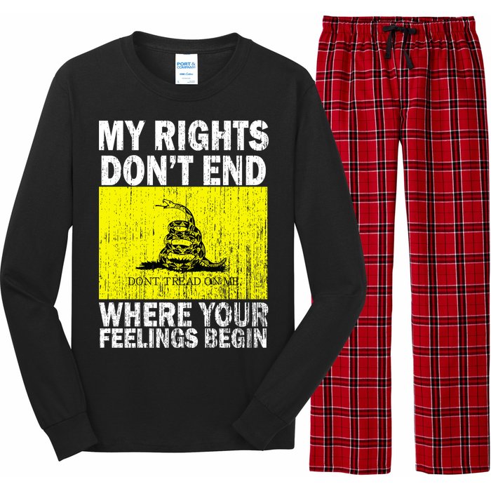 My Rights Don't End Where Your Feelings Begin Long Sleeve Pajama Set