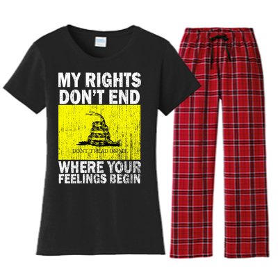 My Rights Don't End Where Your Feelings Begin Women's Flannel Pajama Set