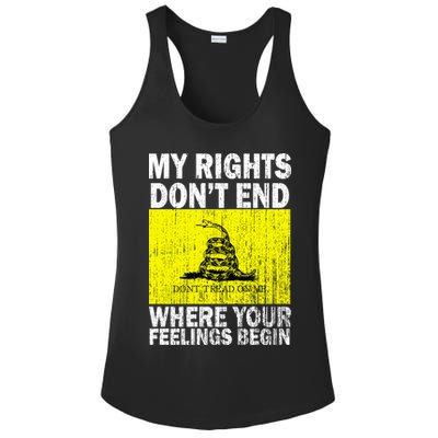 My Rights Don't End Where Your Feelings Begin Ladies PosiCharge Competitor Racerback Tank