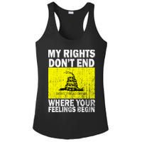 My Rights Don't End Where Your Feelings Begin Ladies PosiCharge Competitor Racerback Tank