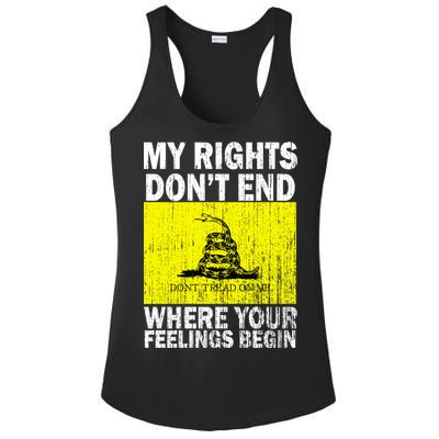 My Rights Don't End Where Your Feelings Begin Ladies PosiCharge Competitor Racerback Tank