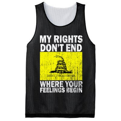My Rights Don't End Where Your Feelings Begin Mesh Reversible Basketball Jersey Tank