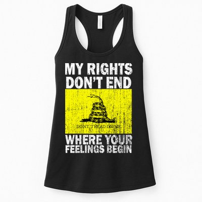My Rights Don't End Where Your Feelings Begin Womens Tank Top
