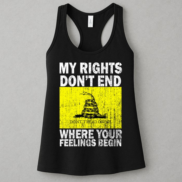 My Rights Don't End Where Your Feelings Begin Womens Tank Top