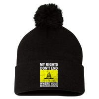 My Rights Don't End Where Your Feelings Begin Pom Pom 12in Knit Beanie