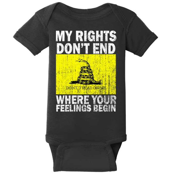 My Rights Don't End Where Your Feelings Begin Baby Bodysuit