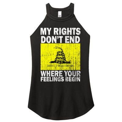 My Rights Don't End Where Your Feelings Begin Women's Perfect Tri Rocker Tank