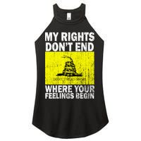 My Rights Don't End Where Your Feelings Begin Women's Perfect Tri Rocker Tank