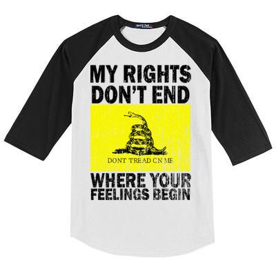 My Rights Don't End Where Your Feelings Begin Kids Colorblock Raglan Jersey