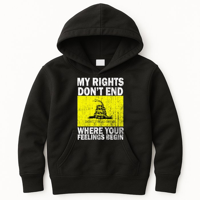 My Rights Don't End Where Your Feelings Begin Kids Hoodie