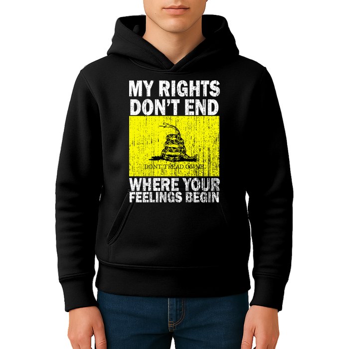My Rights Don't End Where Your Feelings Begin Kids Hoodie