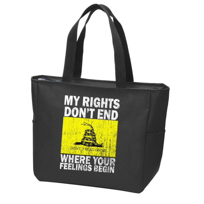 My Rights Don't End Where Your Feelings Begin Zip Tote Bag
