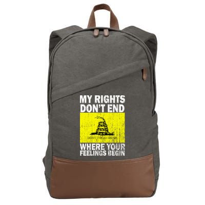 My Rights Don't End Where Your Feelings Begin Cotton Canvas Backpack