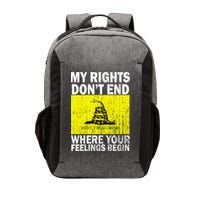 My Rights Don't End Where Your Feelings Begin Vector Backpack