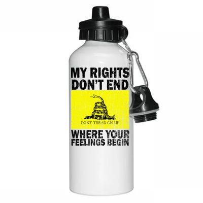 My Rights Don't End Where Your Feelings Begin Aluminum Water Bottle