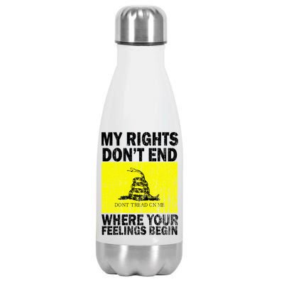 My Rights Don't End Where Your Feelings Begin Stainless Steel Insulated Water Bottle