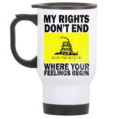 My Rights Don't End Where Your Feelings Begin Stainless Steel Travel Mug