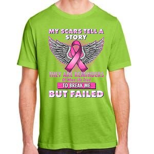 My Scars Tell A Story Breast Cancer Awareness Adult ChromaSoft Performance T-Shirt