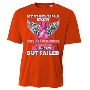 My Scars Tell A Story Breast Cancer Awareness Cooling Performance Crew T-Shirt