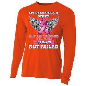 My Scars Tell A Story Breast Cancer Awareness Cooling Performance Long Sleeve Crew