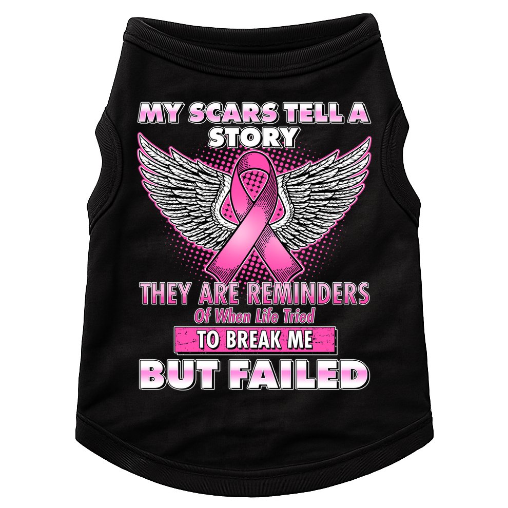 My Scars Tell A Story Breast Cancer Awareness Doggie Tank