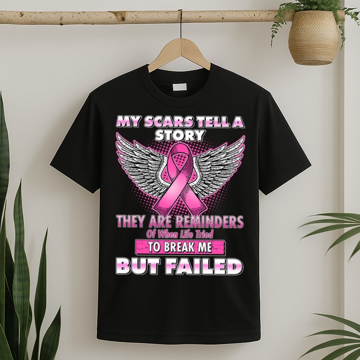 My Scars Tell A Story Breast Cancer Awareness T-Shirt