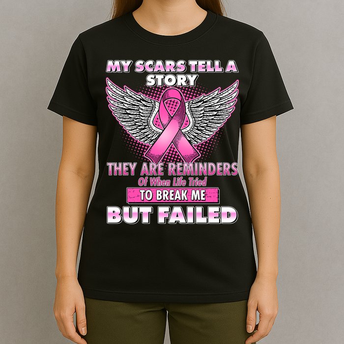 My Scars Tell A Story Breast Cancer Awareness T-Shirt
