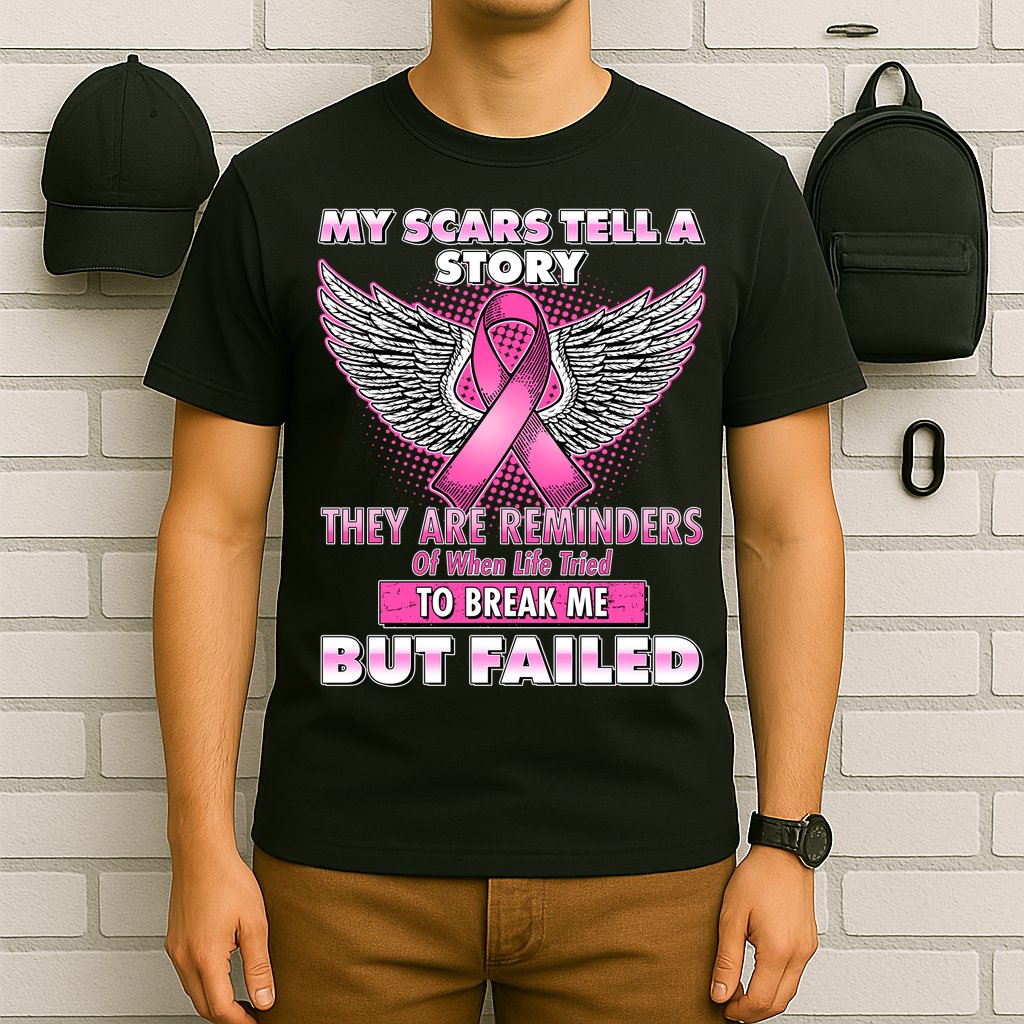 My Scars Tell A Story Breast Cancer Awareness T-Shirt