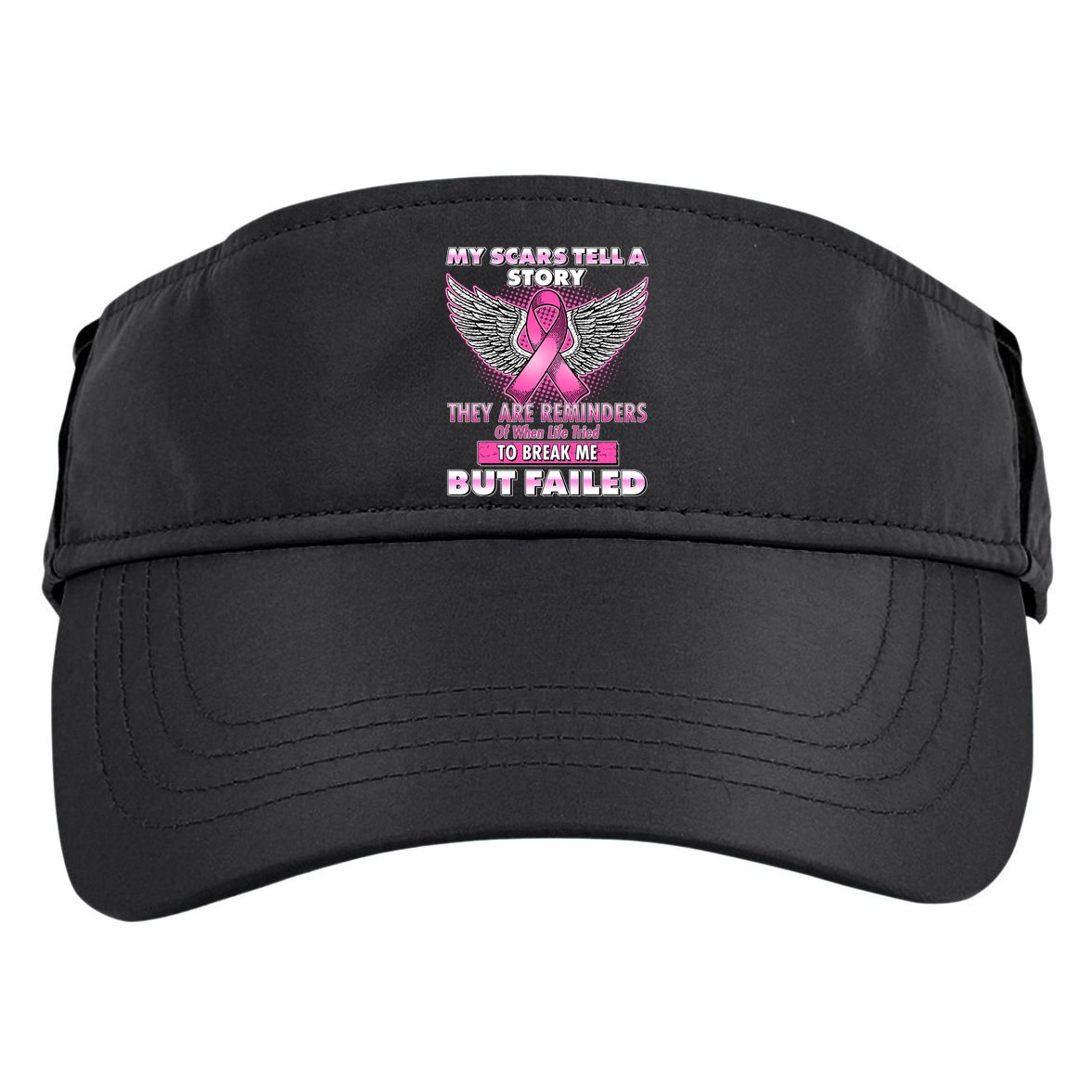 My Scars Tell A Story Breast Cancer Awareness Adult Drive Performance Visor