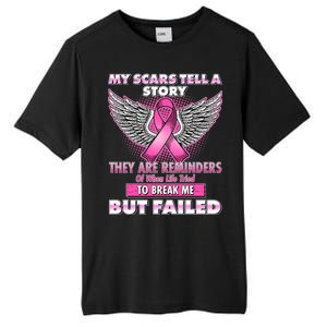 My Scars Tell A Story Breast Cancer Awareness Tall Fusion ChromaSoft Performance T-Shirt