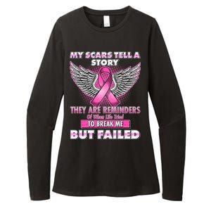 My Scars Tell A Story Breast Cancer Awareness Womens CVC Long Sleeve Shirt