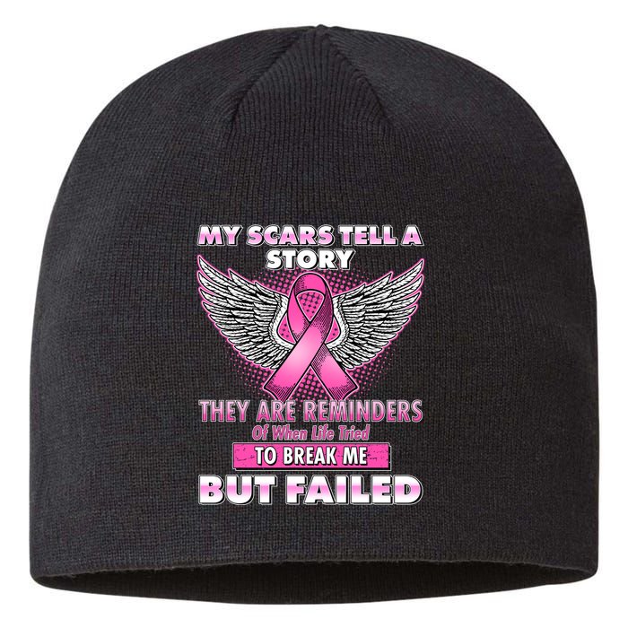 My Scars Tell A Story Breast Cancer Awareness Sustainable Beanie