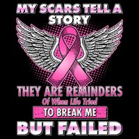 My Scars Tell A Story Breast Cancer Awareness 16 in Basic Backpack