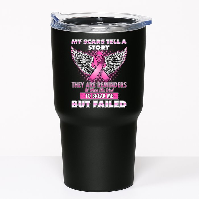 My Scars Tell A Story Breast Cancer Awareness Tumbler