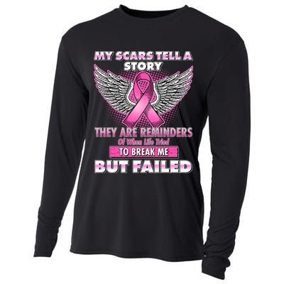 My Scars Tell A Story Breast Cancer Awareness Cooling Performance Long Sleeve Crew