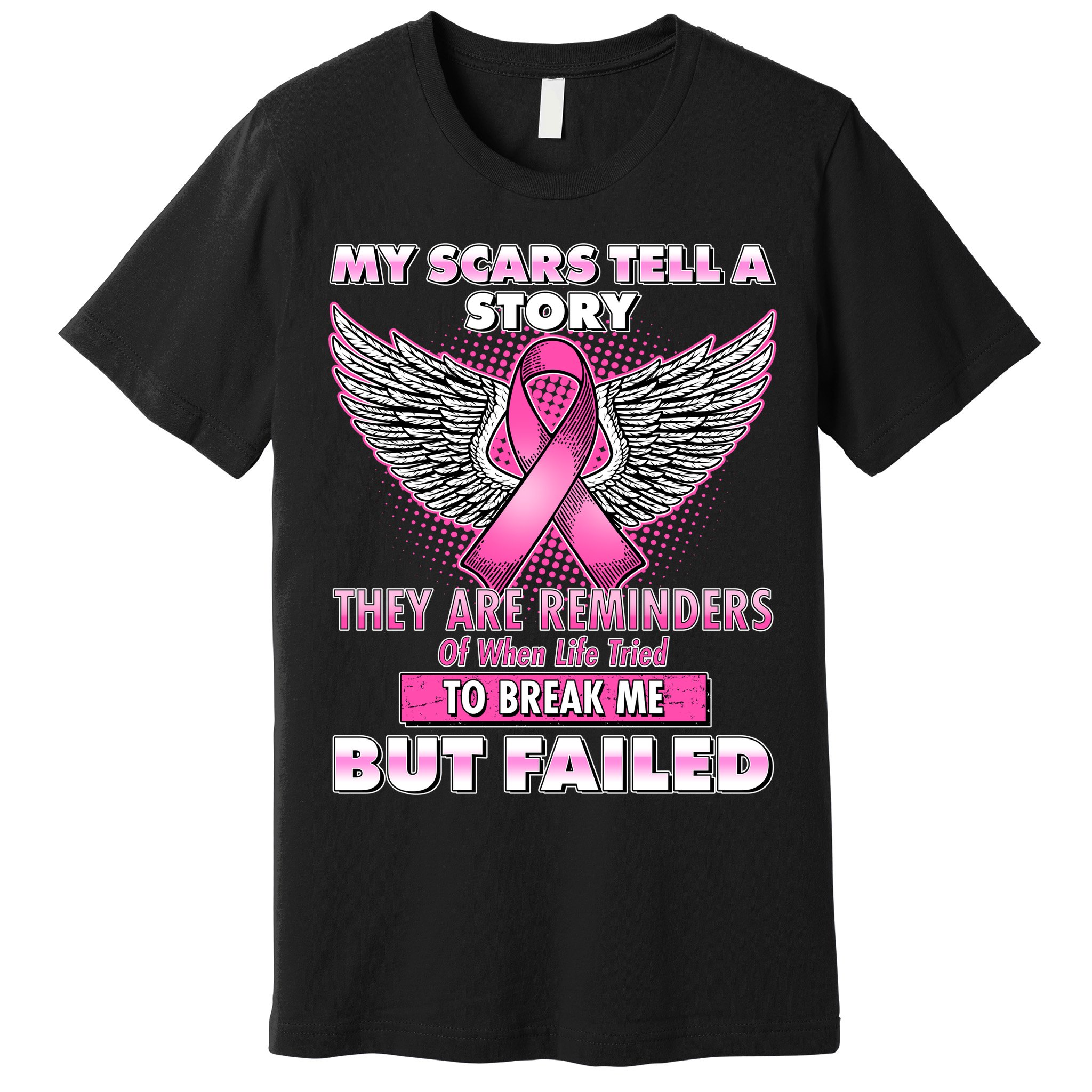My Scars Tell A Story Breast Cancer Awareness Premium T-Shirt