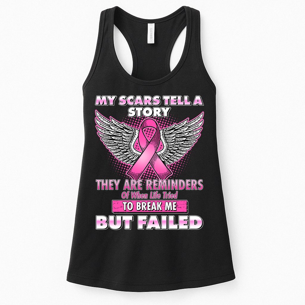 My Scars Tell A Story Breast Cancer Awareness Womens Tank Top